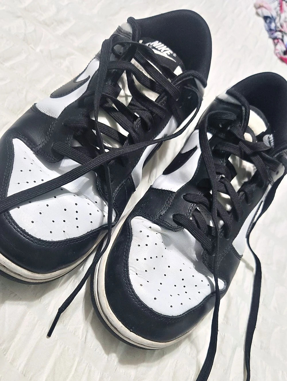 Nike Dunk Low-Top Sneakers in Black & White US 11
